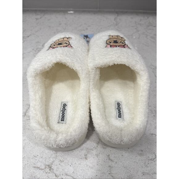 FRENCH BULLDOG Ladies LG 9/10 Memory Foam Slippers House Shoes Faux Fur Lining - Picture 3 of 5